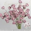 Rosas de Creme Simuladas de 3 Cabeças, Decoração de Fundo para Casamento, Arranjo de Flores para Guia de Estrada, Flores de Seda Estilo Europeu para Casamento, Flores Artificiais