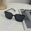 Óculos de Sol Retrô Estilo Coreano, Modernos e Fashion, com Hastes de Corrente de Metal Únicas, Adequados para Dirigir e Proteção Solar