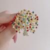 Broche de árbol de la suerte con diamantes de imitación, nuevo color, para mujer, accesorios Yiwu, broche de luz, ramillete