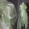 Accesorio de Hilo de Cristal Color Café Dorado Malla de Luz de Agua Alta Densidad Organza Dura Hecho a Mano DIY Arreglo Tejido de Diseñador