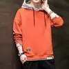 Moletom com Capuz Falso de Duas Peças para Homens Primavera e Outono Novo Solto Casual Manga Longa Camisa Estudante Estilo Coreano Ins Tendência Moletom