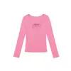 Camiseta de Manga Larga con Cuello en V y Cordones Estilo Puro Deseo Otoño 2026 para Mujer Adelgazante Versátil Se Puede Usar por Delante y por Detrás Top Básico