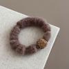 Felpa Anillo Intestinal Grande Diadema Adorno para la Cabeza Banda de Goma Simple Corbata para Mujer Adorno para la Cabeza de Cuero Duradero de Alta Elasticidad Accesorios para el Cabello