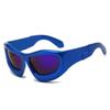 Nuevas gafas de sol de moda personalizadas Y2K con burbujas, estilo hip-hop europeo y americano, con sombra cóncava para exteriores.
