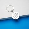 Llavero creativo de acero inoxidable para pareja con texto corto en inglés, regalo de San Valentín, fábrica transfronteriza