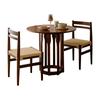 Cadeira de jantar tecida com corda de madeira maciça nórdica, estilo silencioso doméstico, mesa e cadeira, encosto de log preto simples e casual, cadeira retrô