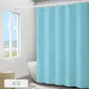 Cortina de Ducha Gruesa Lisa Impermeable y Antimoho Cortina de Ducha Impermeable de Poliéster Cortina Impermeable para Baño Hotel Panel de Color Sólido