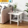 Mesa auxiliar pequeña económica para sofá, mesa lateral para habitación de alquiler, estante de almacenamiento junto a la cama, mesa de centro simple nórdica, mesa de café para sala de estar del hogar