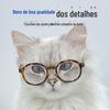 Atacado de fábrica óculos para cães gatos pets tendência criativa óculos de sol pequenos brinquedo foto óculos de armação redonda retrô
