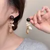 Aretes estilo chino de madera sintética para mujer, estilo étnico vintage, tachuelas exageradas y únicas, accesorios para orejas estilo bohemio de vacaciones