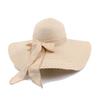 Sombrero de Paja de Ala Ancha con Lazo Estilo Coreano Moda Verano Playa Sombrero para el Sol al Aire Libre Sombrero Fresco