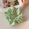 Goma para el pelo de felpa estilo Primavera Verde, Nueva Cuerda para el pelo dulce estilo Hada para mujer, Accesorio para el pelo infantil simple y versátil