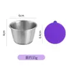 Molheira de aço inoxidável 304 transfronteiriça com tampa de silicone à prova de vazamentos, adequada para culinária ocidental, pimenta do reino, molho de tomate e temperos