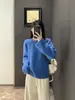 Suéter de Punto de Lana Gruesa de Invierno ~ Estilo Suelto y Perezoso, Cuello Redondo, Oversize para Mujer