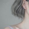 Pendientes pequeños con diseño de personalidad simple y cuadrado negro, de Corea del Sur, 2020. Nuevos pendientes de moda para mujer.
