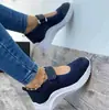 Zapatos Deportivos Casuales de Cuña Transfronterizos Europeos y Americanos Talla Grande 2025 Zapatos Casuales para Mujer Transfronterizos de Velcro Nuevos al por Mayor Talla Grande