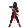 Disfraces de Halloween Día del Niño Disfraces de Ninja Negro Dorado Maquillaje Disfraces de Baile B-0125