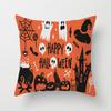 Daifa - Funda de almohada de tela con diseño de calabaza de Halloween para sofá, hogar, vacaciones, funda de cojín