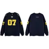 Moletom com Bordado Pesado Estilo Americano Waffle Respirável de Outono Camada Base Solta Manga Longa Hoodie para Casal Mesmo Estilo para Homens e Mulheres