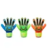 Guantes de portero para niños con palmas de látex antideslizantes, correas de velcro, guantes de entrenamiento de fútbol, guantes protectores de portero
