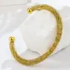 Europa y Estados Unidos dulce fresco grueso nuevo patrón pulsera abierta pulsera de acero de titanio dos colores sin decoloración en stock superpuesta año nuevo