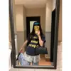 Camisa Cultural Estampada Abstrata Legal Manga Curta Top Camiseta de Algodão Manga Curta Feminina Liquidação Dopamina Anime