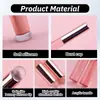 Pincel de Labios Redondo Pequeño Transfronterizo con Tapa, Lápiz Labial Portátil, Brillo de Labios, Pincel para Rubor Corrector, Pincel de Silicona Multifuncional para Labios