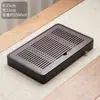 Bandeja de Té para Uso Doméstico, Juego de Té Kung Fu, Nuevo Modelo 2026, Bandeja de Té de Madera Maciza de Bambú para Sala de Estar, Almacenamiento de Agua, Mesa de Té Pequeña para Preparación en Seco