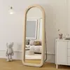 Novo espelho de corpo inteiro, adequado para uso doméstico, pode ser colocado no chão ou montado na parede, ideal para o quarto de uma menina, para maquiagem e para experimentar roupas
