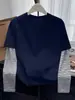 Camiseta de Manga Larga Rayada Empalmada Falsa de Dos Piezas para Mujer, Top Elegante y Versátil para Primavera, Otoño e Invierno 2026