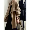 Casaco Trench Coat Beishan Tongshu Nicho Solto Gola Grande para Mulheres, Moda Outono Estilo Britânico Elegante para Mulheres Baixas 82600