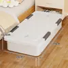 Bolsa de almacenamiento para libros viejos, caja de almacenamiento doméstica para debajo de la cama, caja de almacenamiento plana tipo cajón con ruedas para libros, ropa y edredones