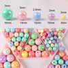 Cuentas Redondas Acrílicas Ab de 10 mm Cuentas Sueltas Color Macarrón Cuentas Chapadas Accesorios para Manualidades con Cuentas Hecho a Mano Natural