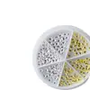 Arte de Uñas Estilo Japonés Tachuelas Metálicas de Corazón Disco Oro y Plata Corazón de Melocotón Hueco Moño Decoraciones para Uñas Círculo Hueco Luna Pequeña
