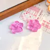Flor de frangipani resinada transparente com glitter para fivela de sapato DIY, acessório de decoração de sapato para tamancos, presilhas de cabelo, brincos e capas de celular