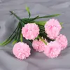 Flor de hortensia artificial de 7 cabezas flor de seda flor de plástico flor para exterior macizo de flores maceta surco para flores decoración exterior centro comercial flor decorativa