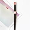 Nuevos Palillos de Estilo Japonés New Nest con Patrón de Flores Puntiagudos Sin Pintura Sin Cera de Madera Palillos de Flor de Ciruelo Lunares Palillos de Impresión de Uñas