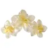Estilo Coreano Perolado Degradê Cor de Doce Peça Única Flor Presilha de Cabelo Doce Grande Três Flores Presilha Tubarão