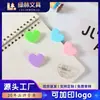 Creativos clips de plástico ecológico en forma de corazón para exámenes estudiantiles, clips para papelería, lindos mini clips para tarjetas y fotos de niñas
