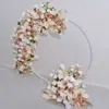 Arranjos de Flores Artificiais para Casamentos Transfronteiriços para Salões de Casamento, Decorações de Palco, Shoppings, Hotéis, Eventos de Banquete e Montagem de Cenas