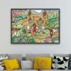 Venta al por mayor de fábrica impresión punto de cruz serie de pequeños paisajes flores Cabaña Sala de estar bordado auto-bordado pintura decorativa generación