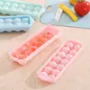14 Cubitos de Hielo Pequeños con Tapa Doble Capa Parche de Hielo Corazón Caja de Hielo Redonda Fabricador de Hielo Creativo Molde de Hielo