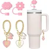 Llavero Creativo Mariposa Letra Accesorios Colgante Taza 10mm Flor Linda Nube Tapa de Popote Tapón de Polvo traje