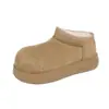 Botas de neve "Batatinha" estilo Birkenstock com sola grossa para mulheres, novo modelo popular do inverno de 2026, forradas com pelúcia, espessadas, quentes, sapatos de algodão acolchoados