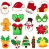 Navidad Europea y Americana Chenilla Muñeco de Nieve Hombre de Jengibre Árbol de Navidad Tela Bordada Parche Parche Sello Bordado