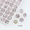 Cristal Dongzhou Diamante de Corte Rosa Milenario de Ocho Caras 8 mm Diamante Explosivo de Cristal K9 Imitación Circonio Joyería de Lujo Ligero Diamante para Uñas Joyería de Diamante