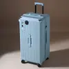 Mala de Rodinha para Estudante de Grande Capacidade com Cinco Rodas para Exportação, Mala de Bagagem de 28 polegadas com Senha para Homens e Mulheres, Mala de Viagem de Mão, Mala de Couro para Atacado