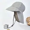Xale Proteção Solar Amazon Transfronteiriço Chapéu Exterior Secagem Rápida Chapéu de Pescador Proteção Solar Chapéu de Sol Cor Sólida Infantil Bebê Estilo Fino