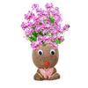 Boneca Flor Nova Boneca de Palha Planta Pequena em Vaso Interior Varanda Tom de Balanço com Fofos Enfeites de Mesa
