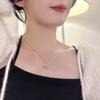 Elegante colgante de cadena para clavícula con lazo y flor, estilo nicho, para chica sexy, collar de lujo que combina con todo, joyería femenina al por mayor